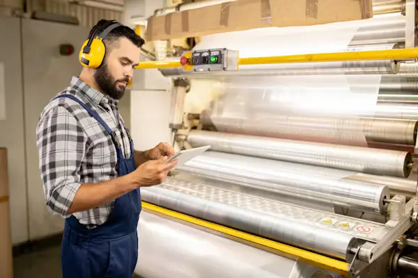 Production worker monitoring manufacturing process